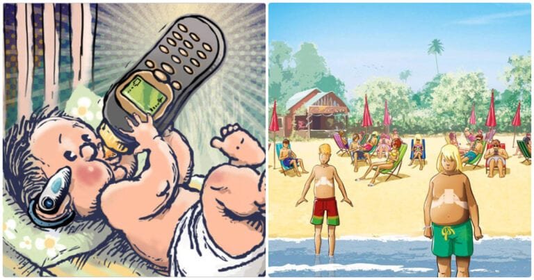 20 de imagini interesante care arată cât de dependenți suntem de telefoanele mobile și încetăm să mai trăim